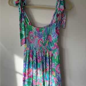 Lilly Pulitzer Pink and Green Sleeveless Sundress